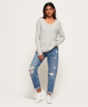 Superdry Harper Boyfriend Női Farmer Kék | NXMLE7415